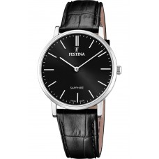 FESTINA Black Leather Strap F20012/4